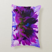 パープル素晴らしとブラックサボテンのダリア アクセントクッション (裏面(縦))