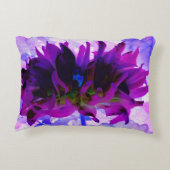 パープル素晴らしとブラックサボテンのダリア アクセントクッション (裏面)