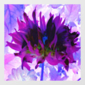 パープル素晴らしとブラックサボテンのダリア ウィンドウサイン (シート)