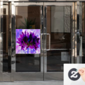 パープル素晴らしとブラックサボテンのダリア ウィンドウサイン (オフィスドア)