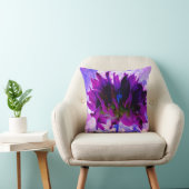 パープル素晴らしとブラックサボテンのダリア クッション (椅子)