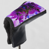 パープル素晴らしとブラックサボテンのダリア ゴルフヘッドカバー (3/4 正面)