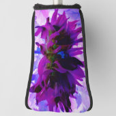 パープル素晴らしとブラックサボテンのダリア ゴルフヘッドカバー (回転90)