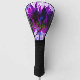 パープル素晴らしとブラックサボテンのダリア ゴルフヘッドカバー