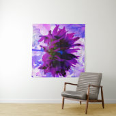 パープル素晴らしとブラックサボテンのダリア タペストリー (インサイチュ(横))