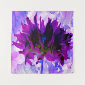 パープル素晴らしとブラックサボテンのダリア タペストリー (正面)
