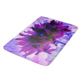 パープル素晴らしとブラックサボテンのダリア バスマット (アングル)