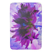 パープル素晴らしとブラックサボテンのダリア バスマット (正面縦)