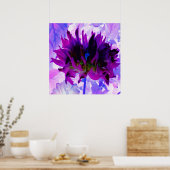 パープル素晴らしとブラックサボテンのダリア ポスター (キッチン)