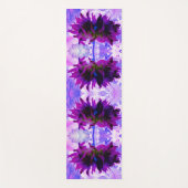 パープル素晴らしとブラックサボテンのダリア ヨガマット (正面)