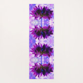 パープル素晴らしとブラックサボテンのダリア ヨガマット (裏面)