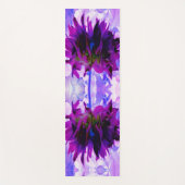 パープル素晴らしとブラックサボテンのダリア ヨガマット (正面)