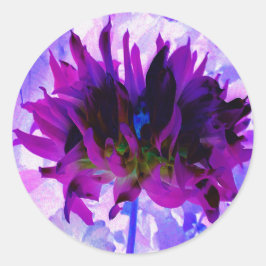 パープル素晴らしとブラックサボテンのダリア ラウンドシール