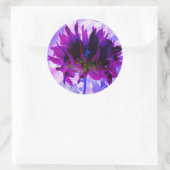 パープル素晴らしとブラックサボテンのダリア ラウンドシール (バッグ)