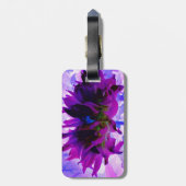 パープル素晴らしとブラックサボテンのダリア ラゲッジタグ (裏面縦)
