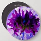 パープル素晴らしとブラックサボテンのダリア 缶バッジ (正面&裏面)