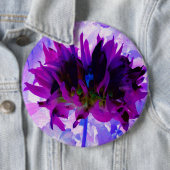 パープル素晴らしとブラックサボテンのダリア 缶バッジ (インサイチュ)