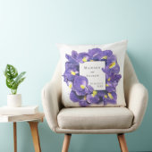 パープル素晴らしアイリス水の色フローラありがとう クッション (椅子)