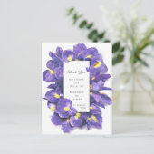 パープル素晴らしアイリス水の色フローラありがとう ポストカード (スタンド正面)