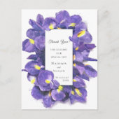 パープル素晴らしアイリス水の色フローラありがとう ポストカード (正面)