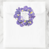 パープル素晴らしアイリス水の色フローラありがとう ラウンドシール (バッグ)
