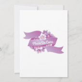 パープル素晴らしフローラ写真テンプレートブライダルシャワー 招待状 (裏面)