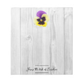 パープル素朴とイエローパンジーのメモ帳 ノートパッド (正面)