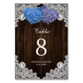 パープル素朴とブルーウッドレースフローラ テーブルナンバー (裏面)