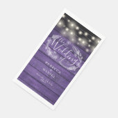 パープル素朴ウッドストリングライトフローラ結婚ズ (コーナー)