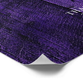 パープル素朴ウッドバ結婚ンズウェルカムサイン ポスター (角)