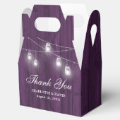 パープル素朴ウッドメイソン結婚ジャース フェイバーボックス (オープン)