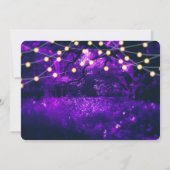 パープル素朴エンチャントフォレストライトスウィート16 招待状 (裏面)