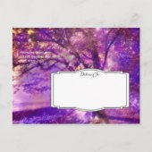 パープル素朴オークの木はがきを保存する 案内ポストカード (裏面)