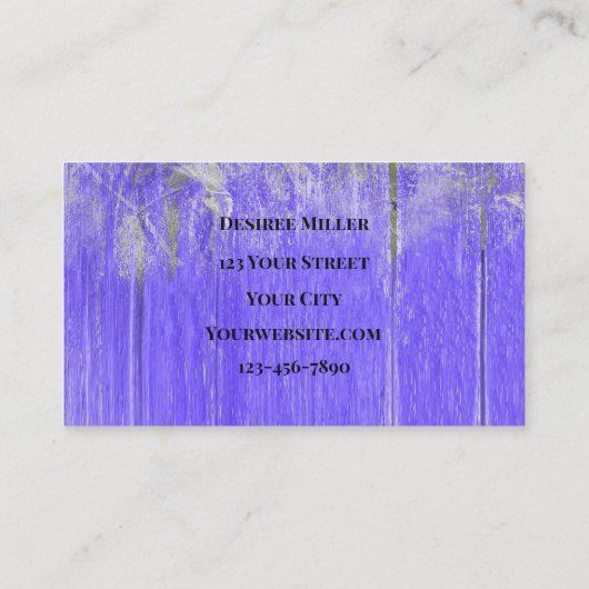 パープル素朴グリーンウエスタンブルスカルヒマワリ 名刺 (裏面)