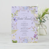 パープル素朴セージ山花パープルブライダルブランチ 招待状 (スタンド正面)