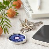 パープル素朴デイジーキーチェーン キーホルダー (側面)