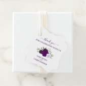 パープル素朴バラエレガントな結婚式ありがとう フェイバータグ (インサイチュ)