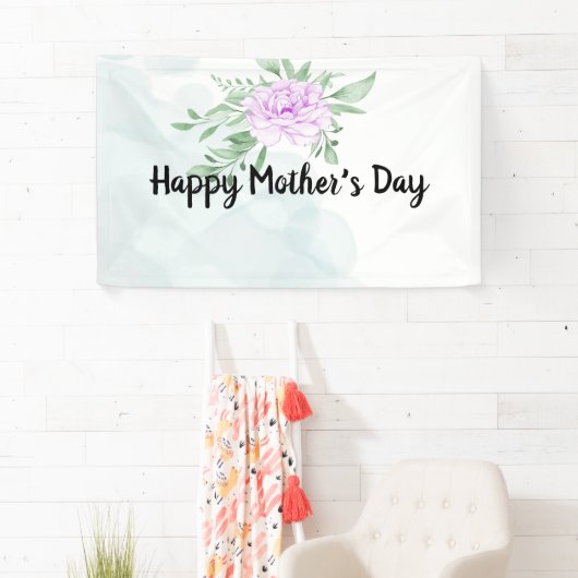 パープル素朴バラユーカリ母の日 横断幕 (インサイチュ)