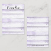 パープル素朴バーンウッドイヤリングジュエリーディスプレイ 名刺 (正面/裏面)