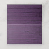 パープル素朴バーンウッドサンフラワーフローラ結婚ズ プレイスカード (内部開封)