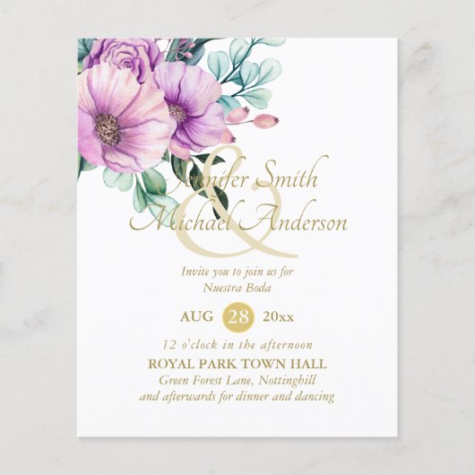 パープル素朴フラワーヌエストラボダインベイトアクション (正面)