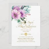 パープル素朴フラワーヌエストラボダインベイトアクション (正面/裏面)