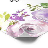 パープル素朴フローラのプラグが抜け結婚た状態 ポスター (角)