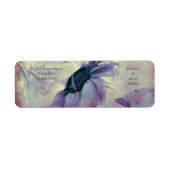 パープル素朴フローラひまわりヴィンテージウェディング ラベル (正面)