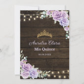 パープル素朴フローラエンチャントフォレストキンセアニラ セーブザデート (裏面)