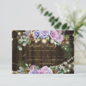 パープル素朴フローラエンチャントフォレストキンセアニラ 出欠カード (スタンド正面)