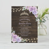 パープル素朴フローラエンチャントフォレストキンセアニラ 招待状 (スタンド正面)