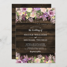 パープル素朴フローラストリングラ結婚イト