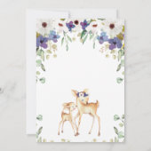 パープル素朴フローラディアベビーシャワー招待状 招待状 (裏面)