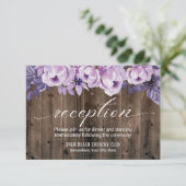 パープル素朴フローラバーンウェディングレセプション 招待状 (スタンド正面)